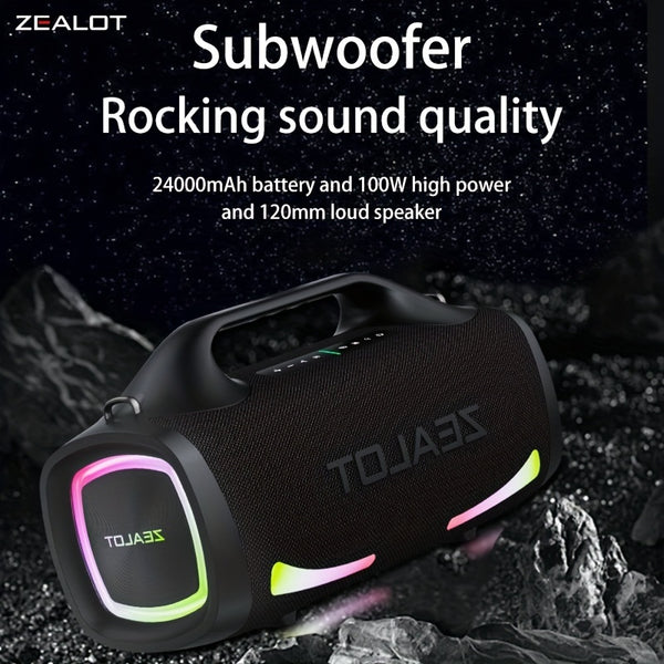 100W Powerful Outdoor Portable Subwoofer Wireless Speaker With Handle