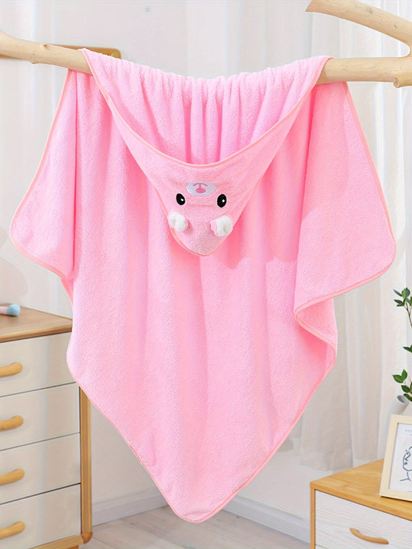 1pc Super Soft Adorable Animal Hooded Childrens Bathrobe - Versatile Swaddle & Stroller Blanket for Babies - Cozy Warm Travel Companion