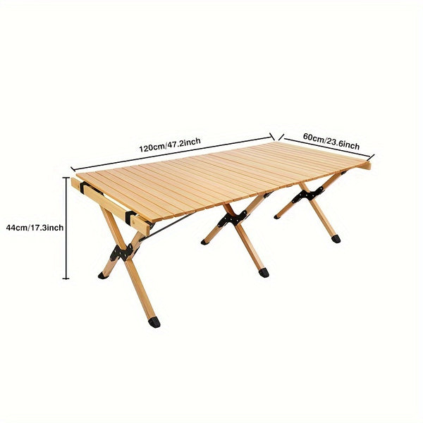 Portable Folding Solid Wood Table