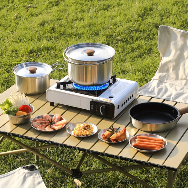 Multi-functional Stainless Steel Outdoor Cookware Set 6pcs/set