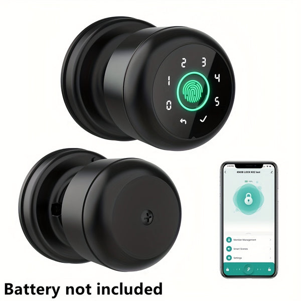 Smart Door Lock: Biometric Fingerprint, Keypad, App Control