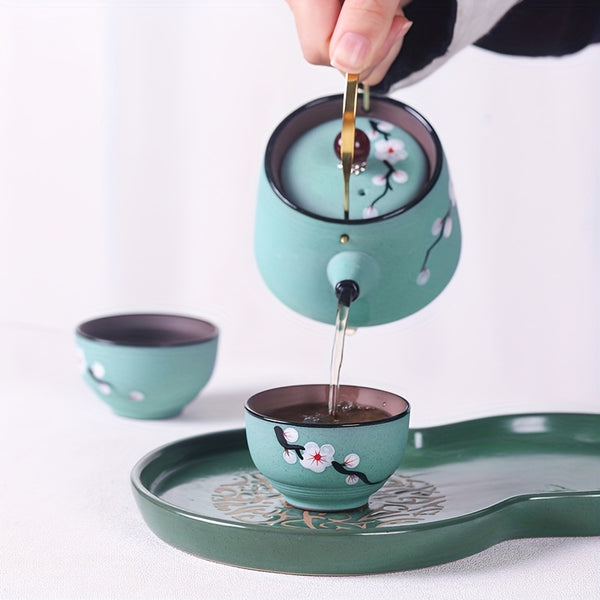 Ceramic Purple Clay Travel Tea Set