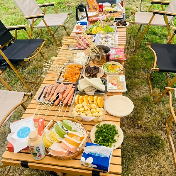 Portable Folding Solid Wood Table